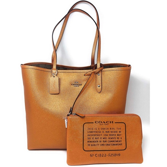 Coach Tangerine Reversible Tote - Picture 2 of 8